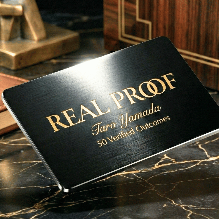 REALPROOF MASTER ブラックメタルカード ゴールド刻印